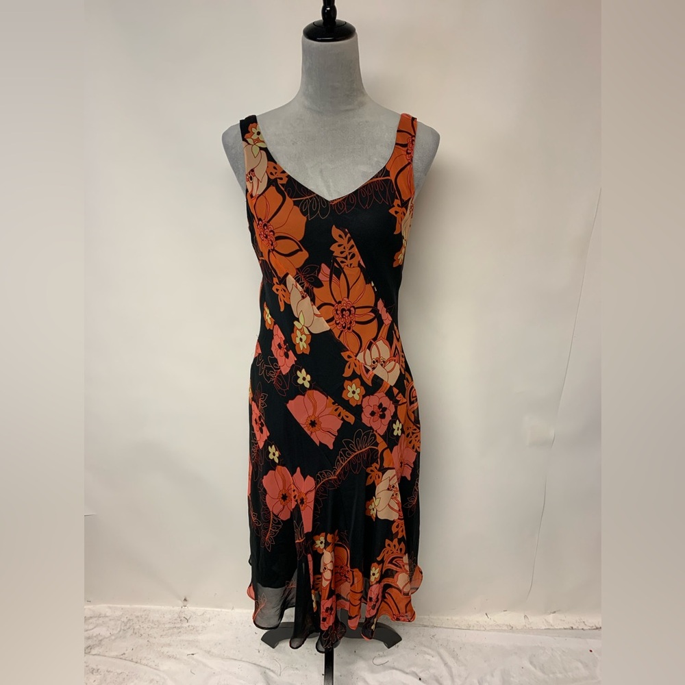 Studio 1940 Sheer Maxi Dress Vintage Dark Romantic Floral Whimsigoth  SZ 6